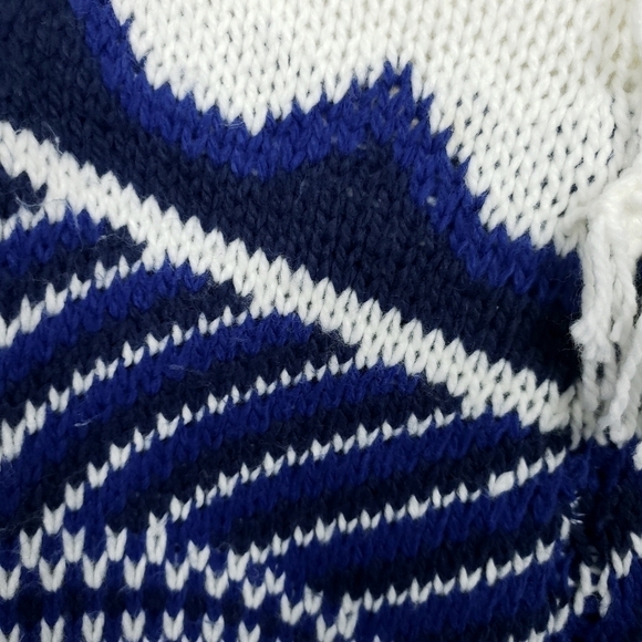 Piperlime knitted fringed hem tie neck sweater oversized size xs - Picture 4 of 7